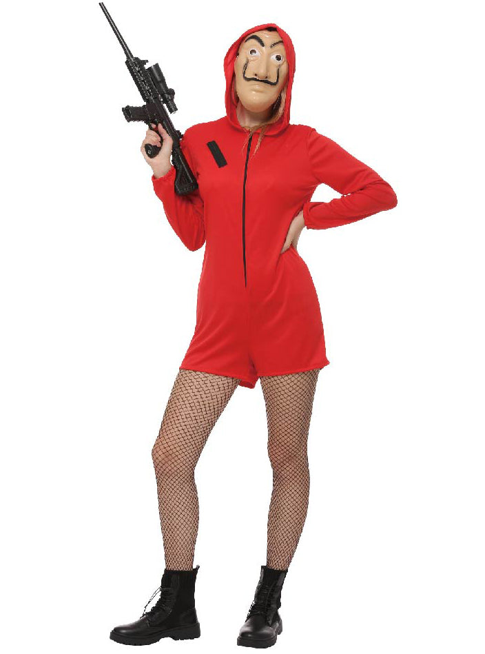 Alternative image of Rebel Womens Red Heist Jumpsuit Costume