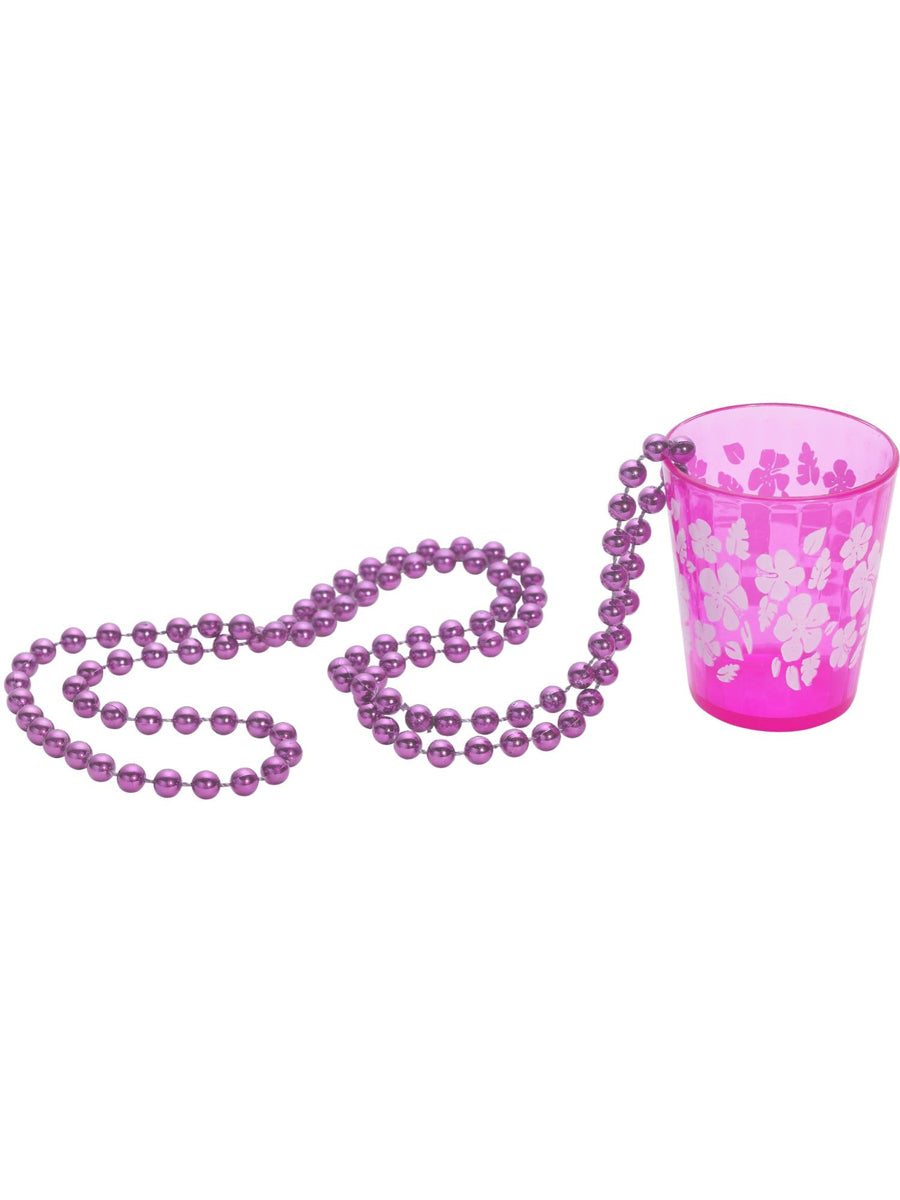 Hens Night Pink Hawaiian Shot Glass Necklace