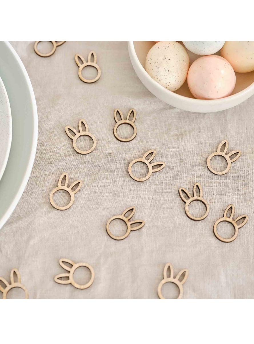 Hey Bunny 24 Pack Wooden Easter Confetti – Lifestyle Image