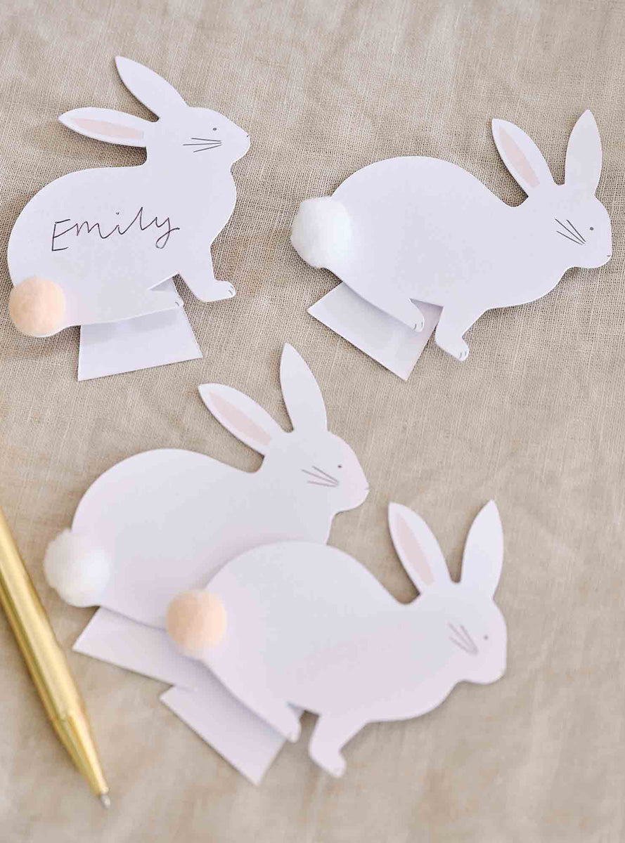 Hey Bunny 6 Pack 8cm Tall Easter Place Cards – Lifestyle Image 1