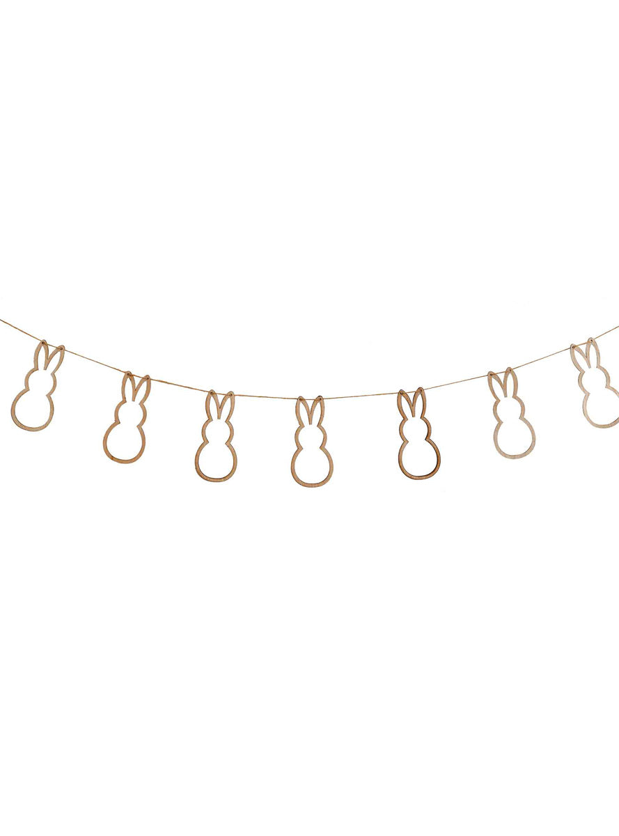 Hey Bunny Easter 150cm Long Wooden Bunting – Main Image