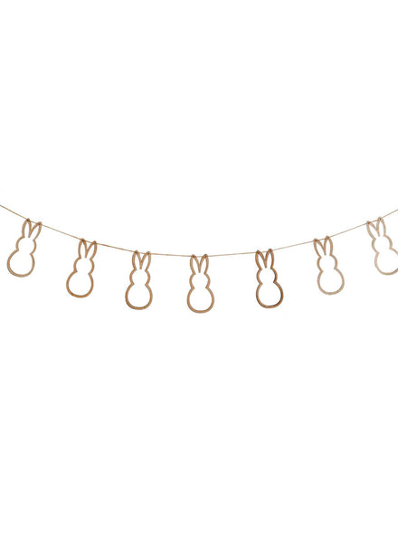 Hey Bunny Easter 150cm Long Wooden Bunting – Main Image