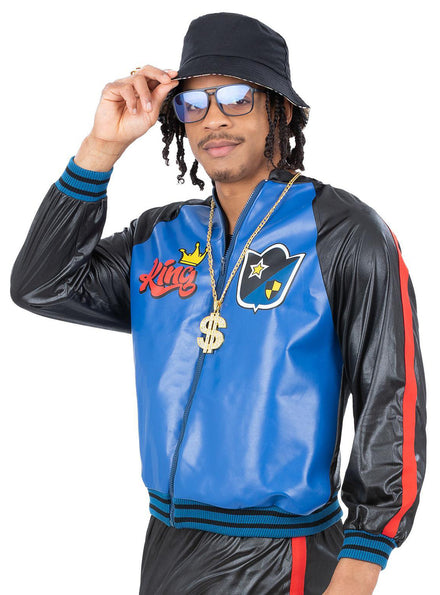 Mens 1990s run dmc jam master jay costume jacket - Main image