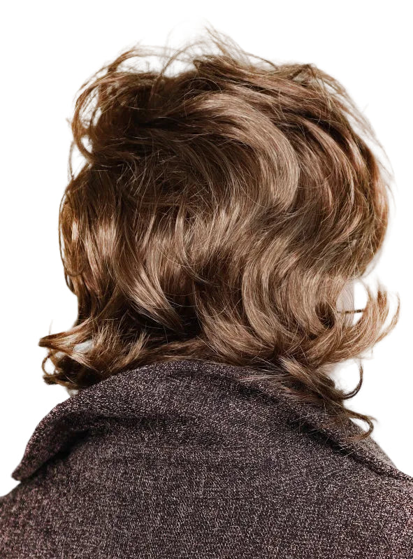 Hobbit Adults Brown Shaggy Layered Costume Wig - Back Image 2