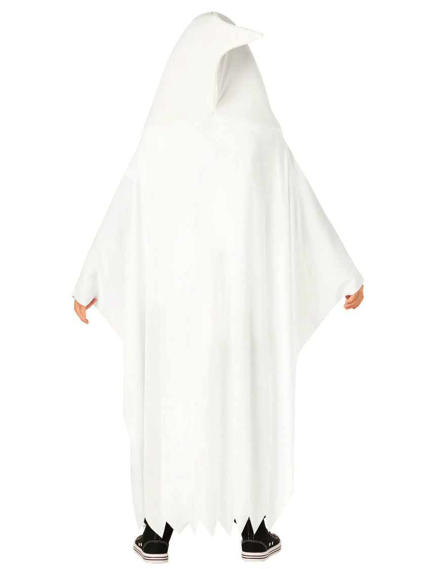 Hooded Boys Halloween Ghost Costume - Back Image