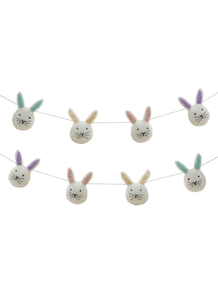 Hop Hop Hooray 150cm Long Felt Easter Bunny Fabric Bunting – Main Image