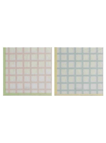Hop Hop Hooray 16 Pack 16cm Gingham Lunch Napkins – Main Image