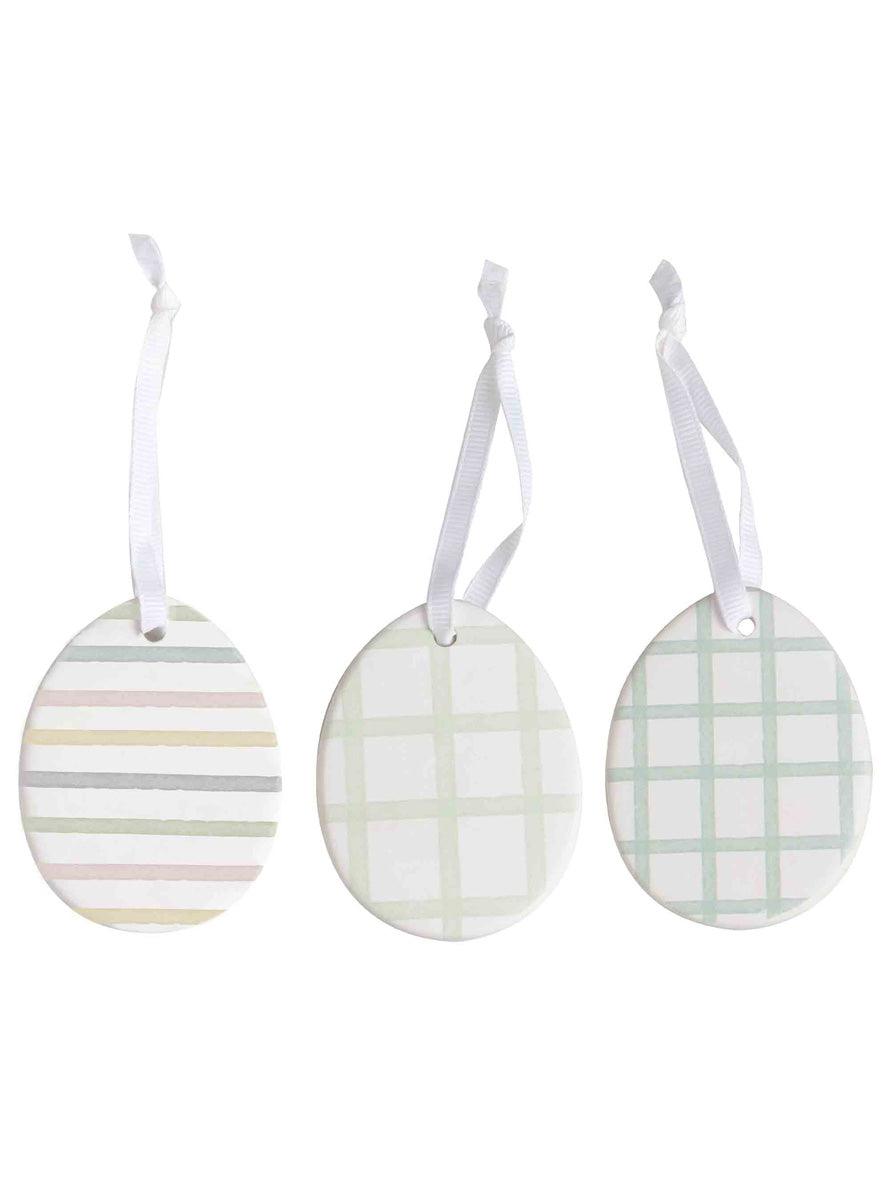 Hop Hop Hooray 3 Pack Hanging Ceramic Easter Egg Decorations – Main Image