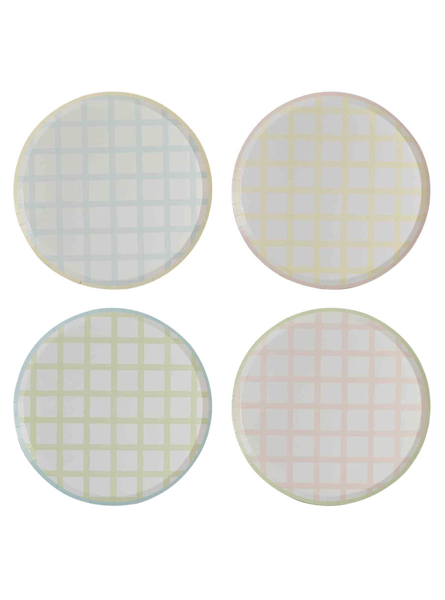 Hop Hop Hooray 8 Pack 23cm Gingham Paper Plates – Main Image