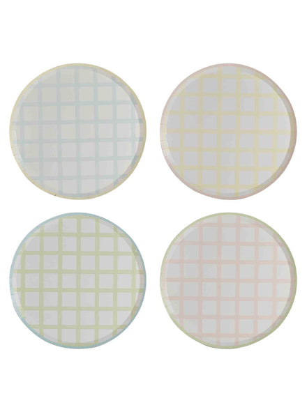 Hop Hop Hooray 8 Pack 23cm Gingham Paper Plates – Main Image