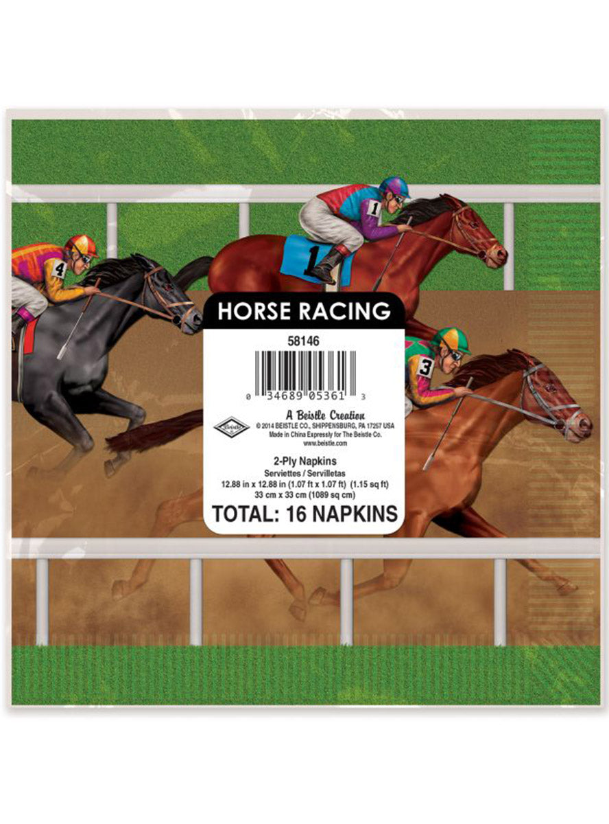 Horse Racing Napkins - Packaging Image