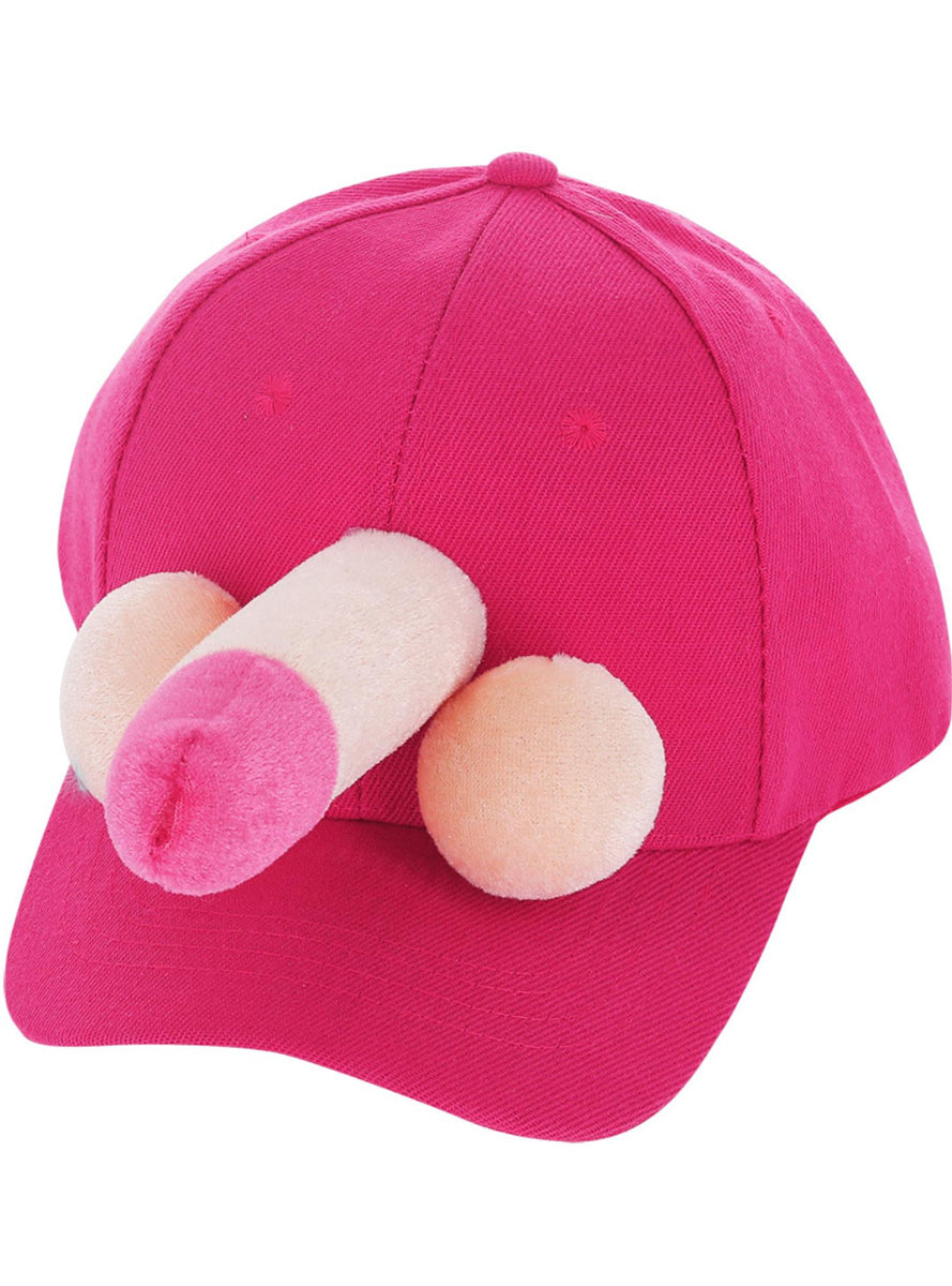 Novelty Mens Bucks Party Hat with Plush Willy - Alternative Image