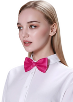 Hot Pink Satin Costume Bow Tie - Main Image