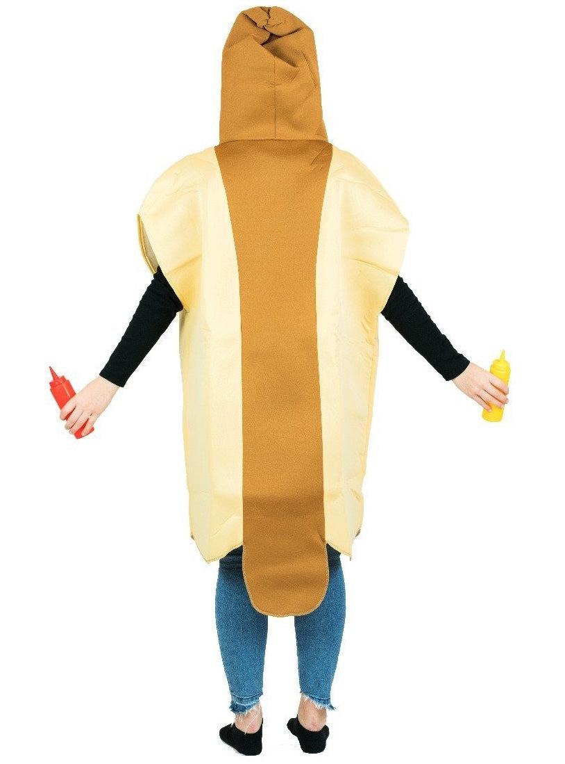 Hot Dog Novelty Adults Food Costume - Back Image