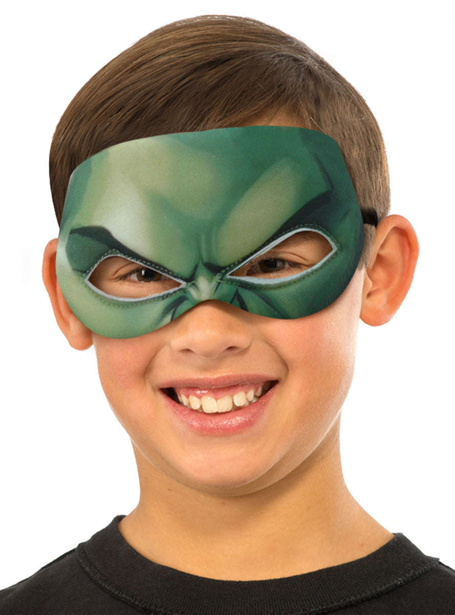 Green Hulk Boys Plush Superhero Costume Eyemask - Main Image