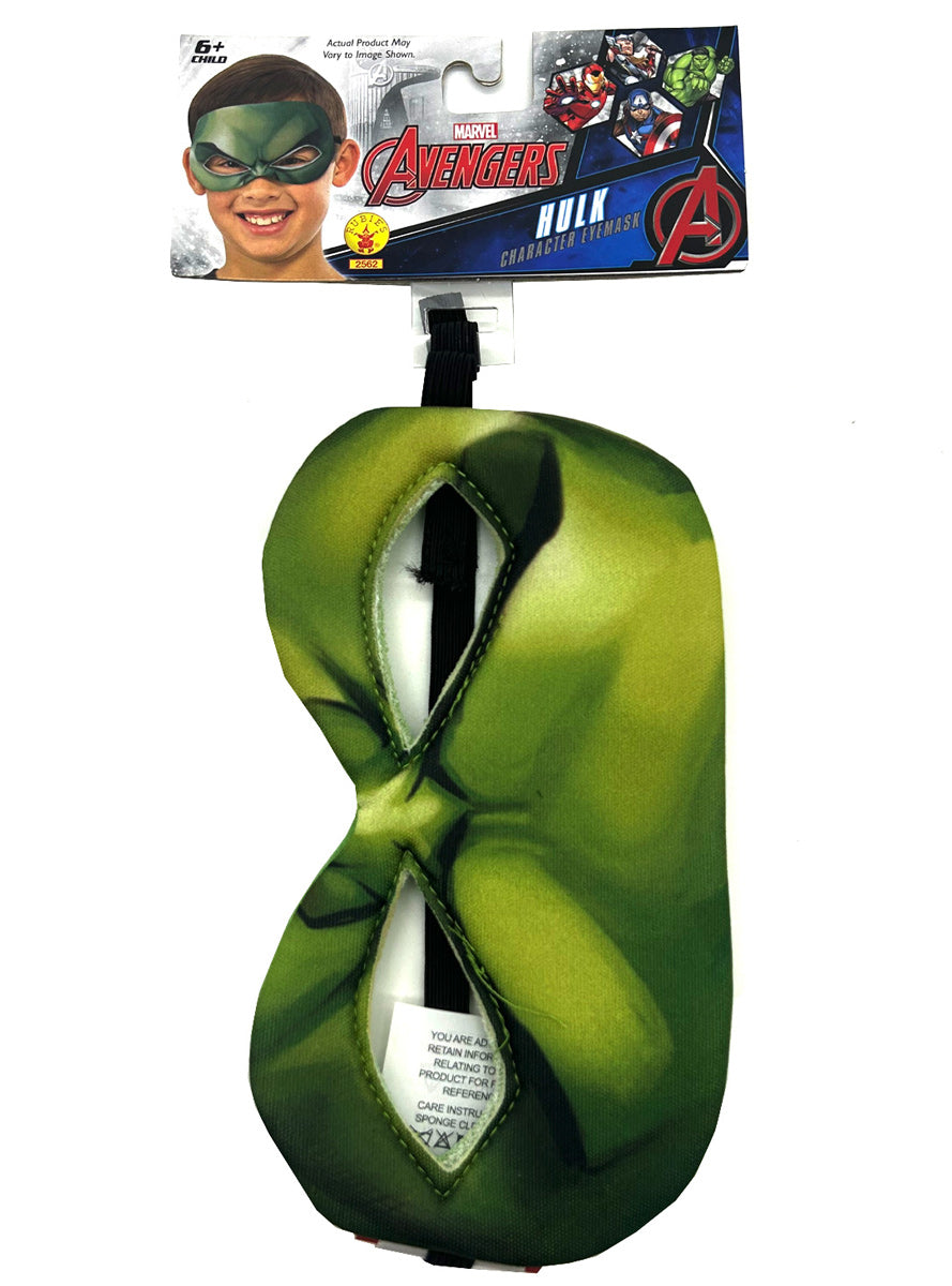 Green Hulk Boys Plush Superhero Costume Eyemask - Packaging Image