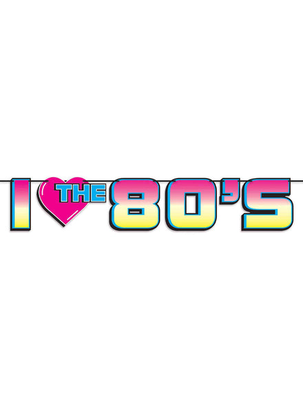 I Love the 80s Banner Decoration - Main Image