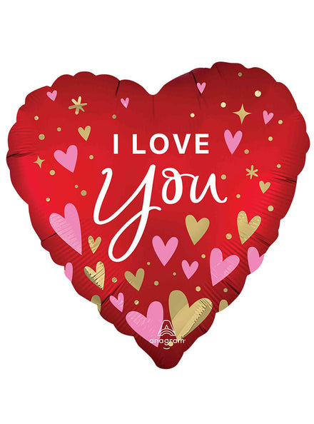 I Love You Heartfelt Elegance 45cm Foil Balloon - Main Image