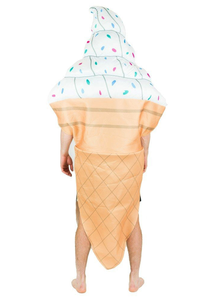 Ice Cream Cone Novelty Adults Food Costume - Back Image