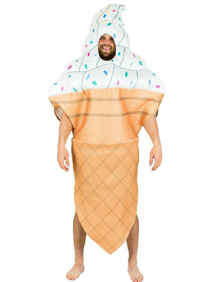 Ice Cream Cone Novelty Adults Food Costume - Main Image
