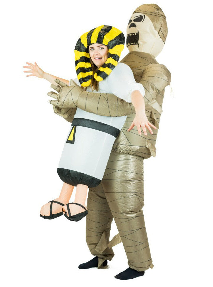 Inflatable Adults Lift Up Egyptian Mummy Costume - Alternative Image