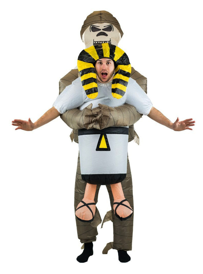Inflatable Adults Lift Up Egyptian Mummy Costume - Front Image