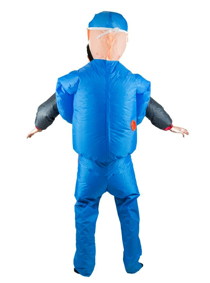 Inflatable Carry Me Doctor Adults Halloween Costume - Back Image