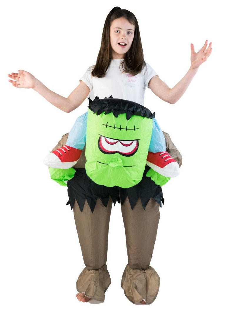 Inflatable Kids Lift Up Frankenstein Monster Halloween Costume - Alternative Image