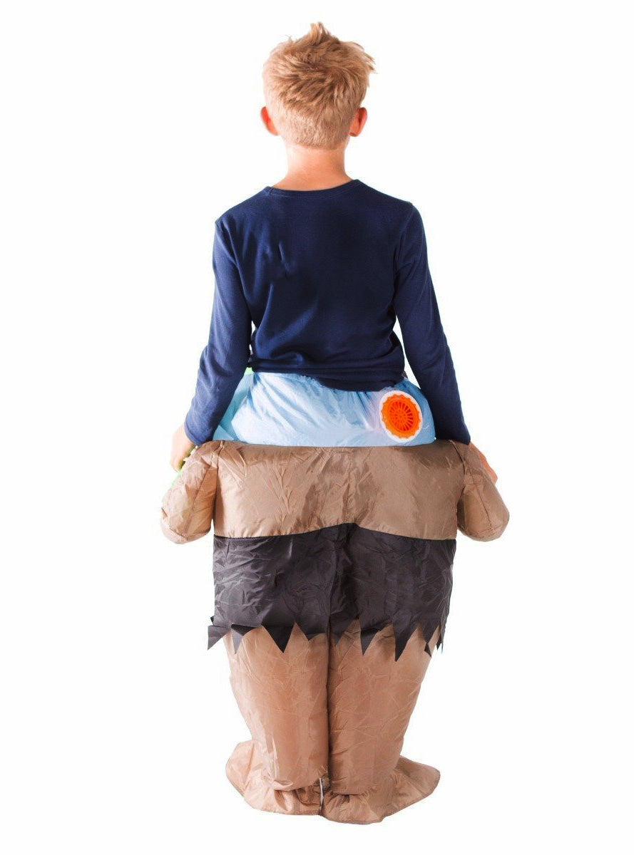 Inflatable Kids Lift Up Frankenstein Monster Halloween Costume - Back Image