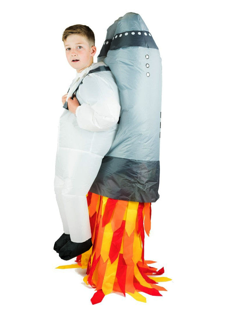Inflatable Kids Lift Up Jetpack Costume - Side Image