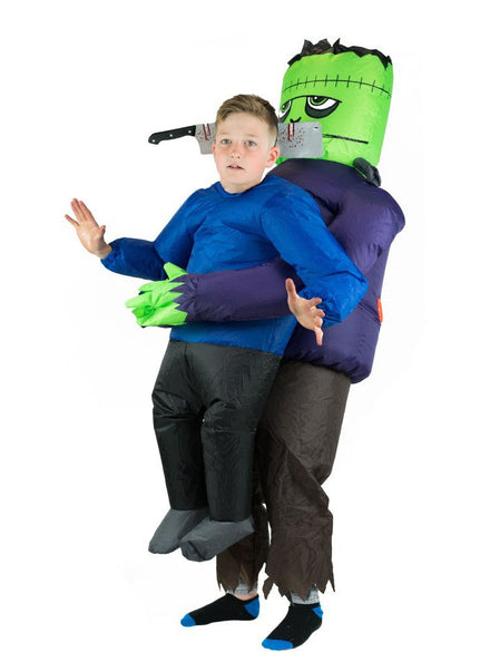 Inflatable Lift You Up Frankenstein Kids Halloween Costume - Main Image