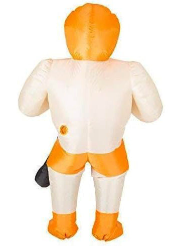 Inflatable Lift You Up Wrestler Adults Costume - Back Image