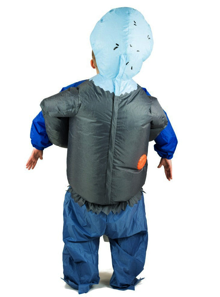 Inflatable Lift You Up Zombie Kids Halloween Costume - Back Image