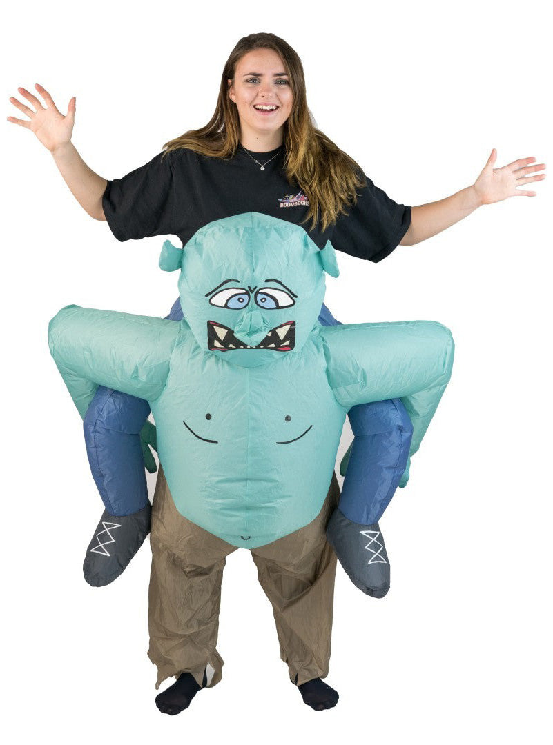 Inflatable Troll Adults Lift Me Up Costume - Alternative Image