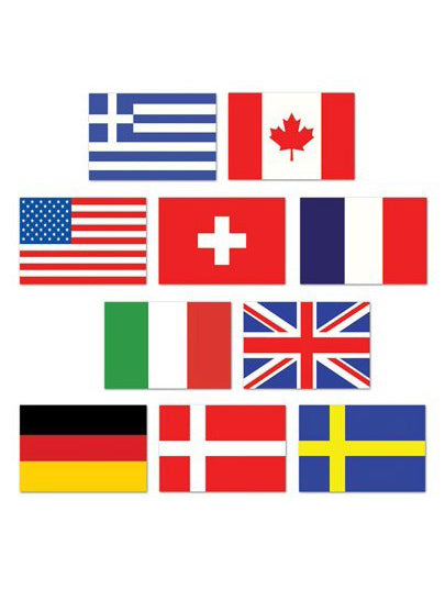 International Flag Cut Outs - Main Image