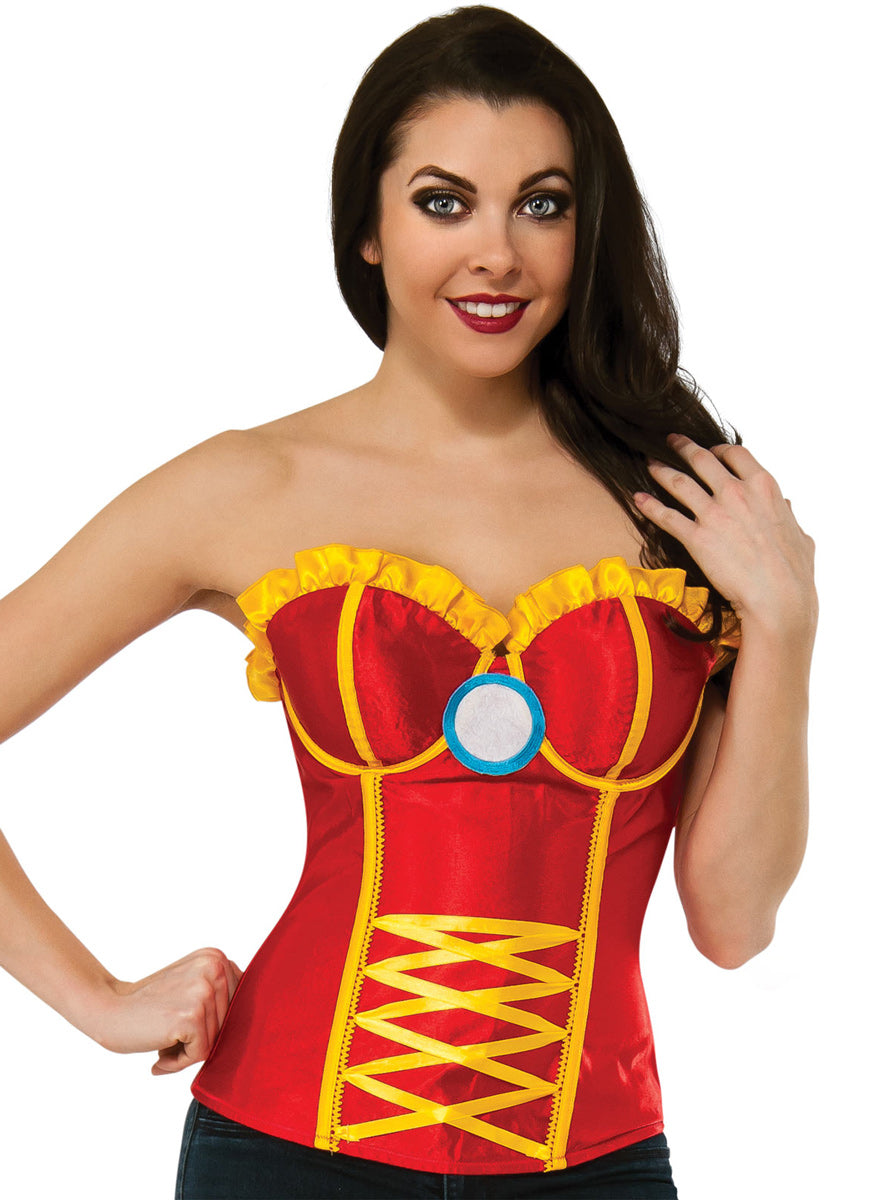 Womens iron Man Sexy Superhero Costume Corset - Close Image