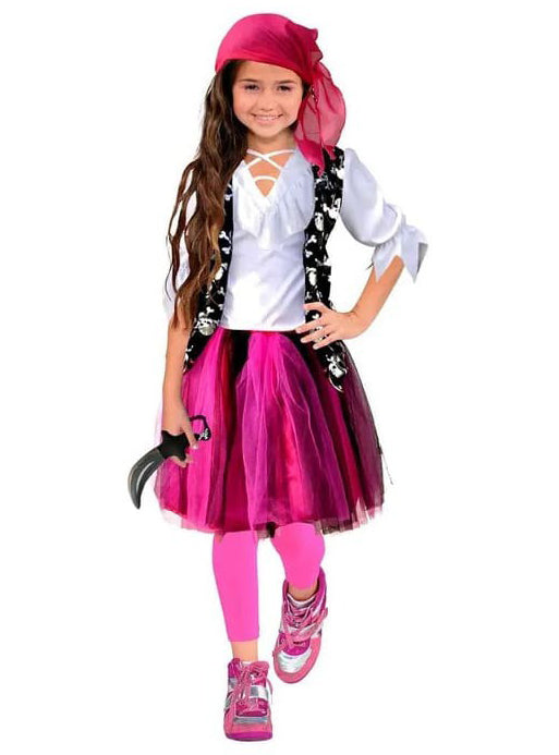 Island Pirate Teen Girls Pink Tutu Costume - Main Image