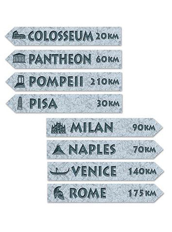 Italian Street Sign Cut Outs - Main Image