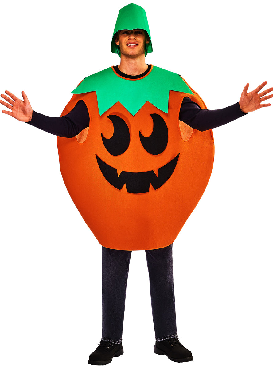 Funny Face Adults Jack 'O' Lantern Pumpkin Costume - Main Image