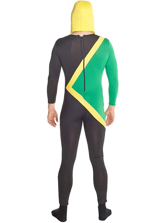 Jamaican Bobsled Mens Morphsuit - Back Image 