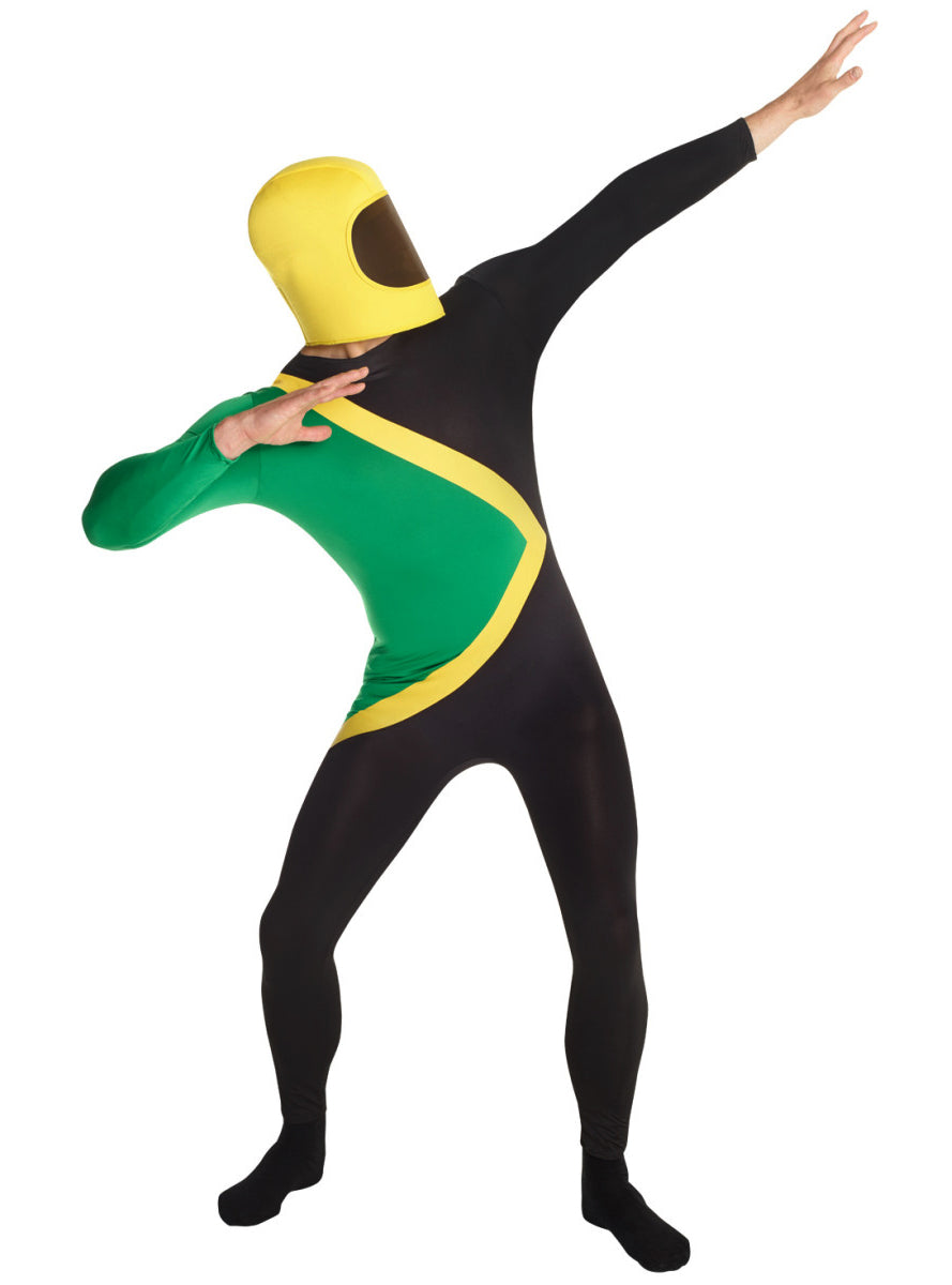 Plus Size Jamaican Bobsled Mens Morphsuit - Alternate Image 