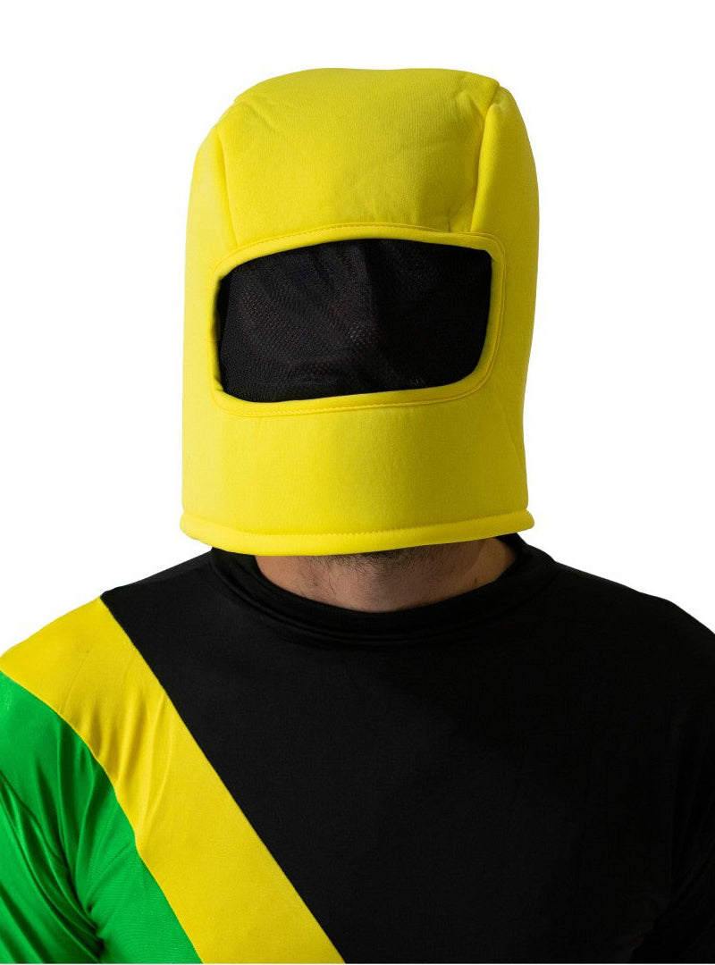Jamaican Bobsled Team Novelty Yellow Costume Helmet - Main Image