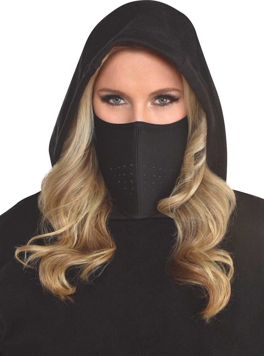 Black Fabric Ninja Face Mask