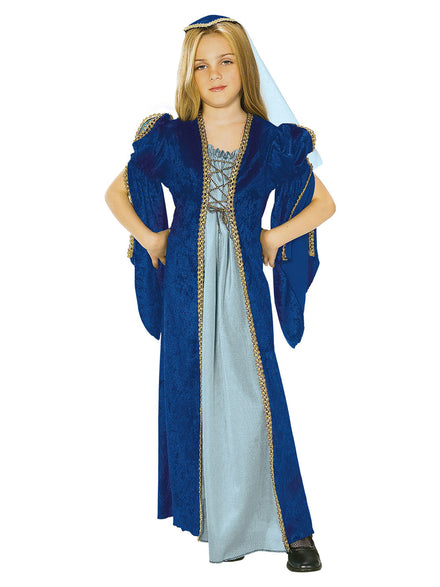 Juliet Classic Girls Blue Renaissance Costume - Main Image