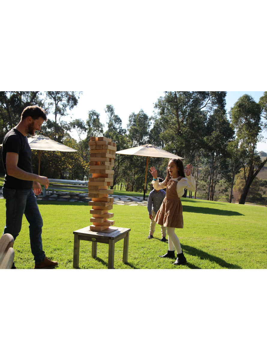 Jumbo Jenjo 81cm Wooden Block Outdoor Game - Lifestyle Image 4