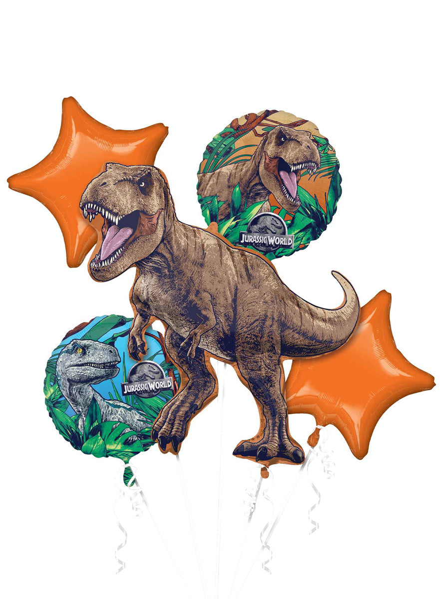 Jurassic World 5 Piece Balloon Bouquet - Main Image