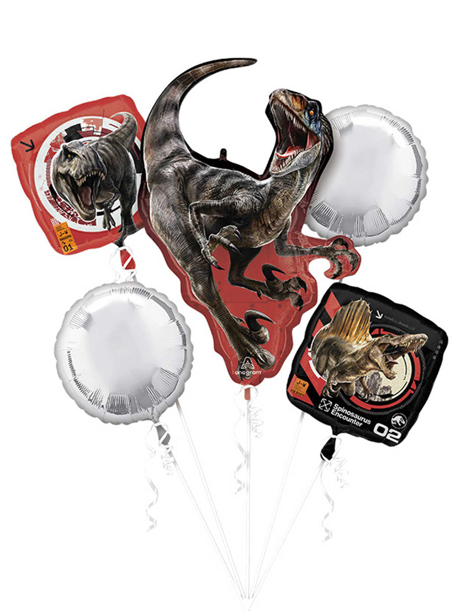 Jurassic World Rebirth 5-Pack Foil Balloons - Main Image