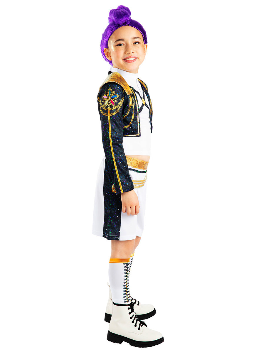 K Pop Demon Hunters Girls Deluxe Rumi Gold Costume - Side Image