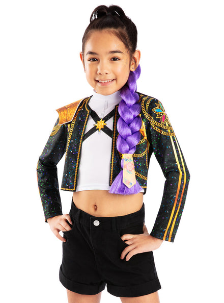 K Pop Demon Hunters Girls Clip On Purple Costume Braid - Main Image