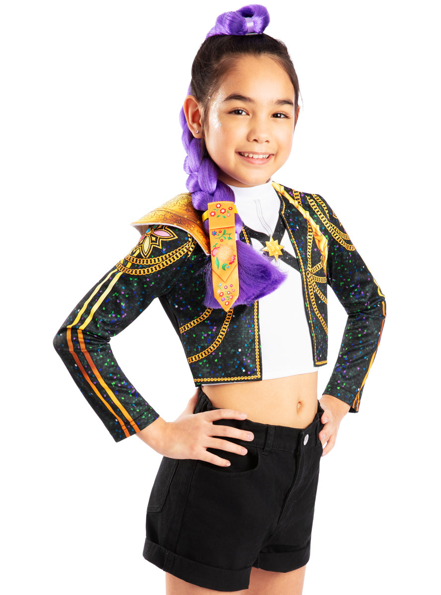 K Pop Demon Hunters Girls Deluxe Clip On Purple Costume Braid - Alternative Image 1